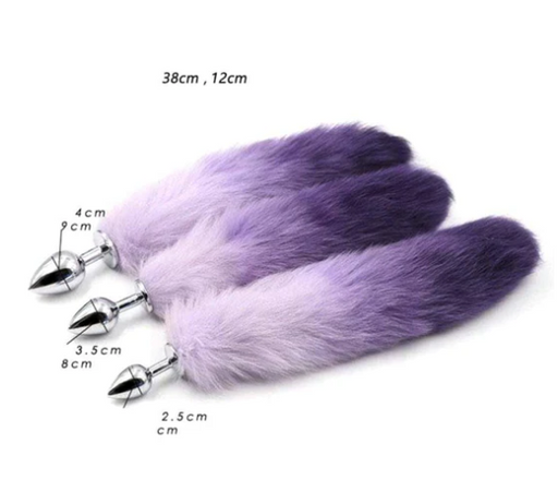 Unique Purple Fox Tail Butt Plug