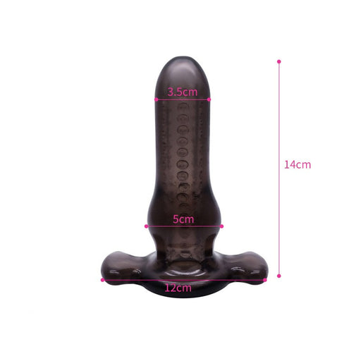 Black Cock Penis Sleeve Cock Sheath Butt Plug