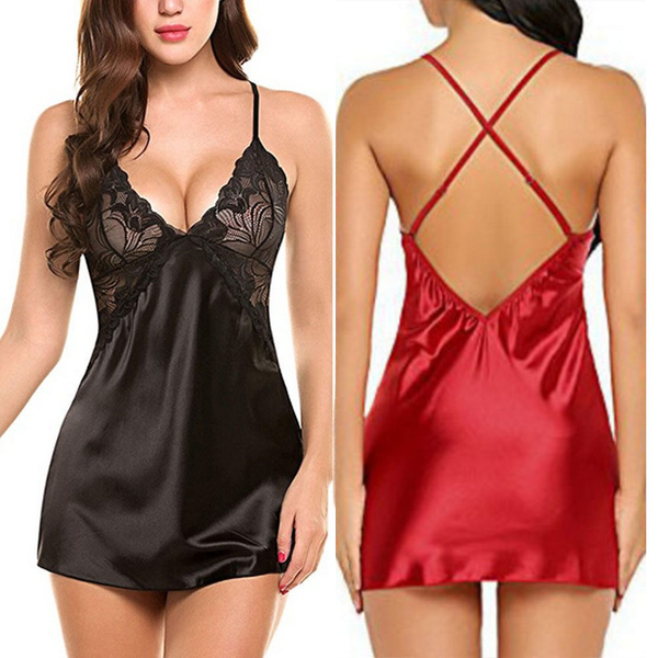 Transparent Sexy Lingerie Erotic Nightgown