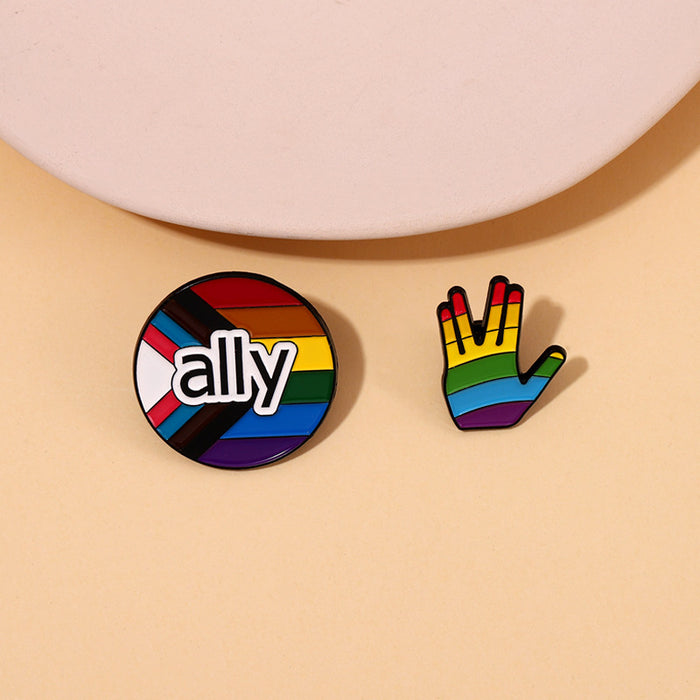 Rainbow Ally Pride Month Buttons