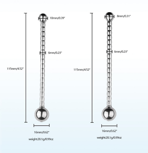Hollow Beaded Urethral Sound Penis Plug