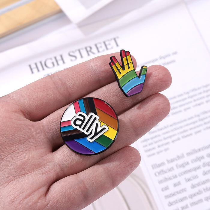 Rainbow Ally Pride Month Buttons