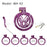 Butterfly Sissy Chastity Cage with 5 Rings