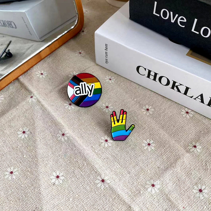 Rainbow Ally Pride Month Buttons