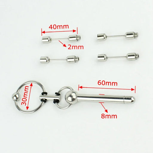 Urethral Sounding Detatchable Penis Plug Stretching