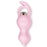 Vibrating Cute Pink Silicone Butt Plug with Finger Loop