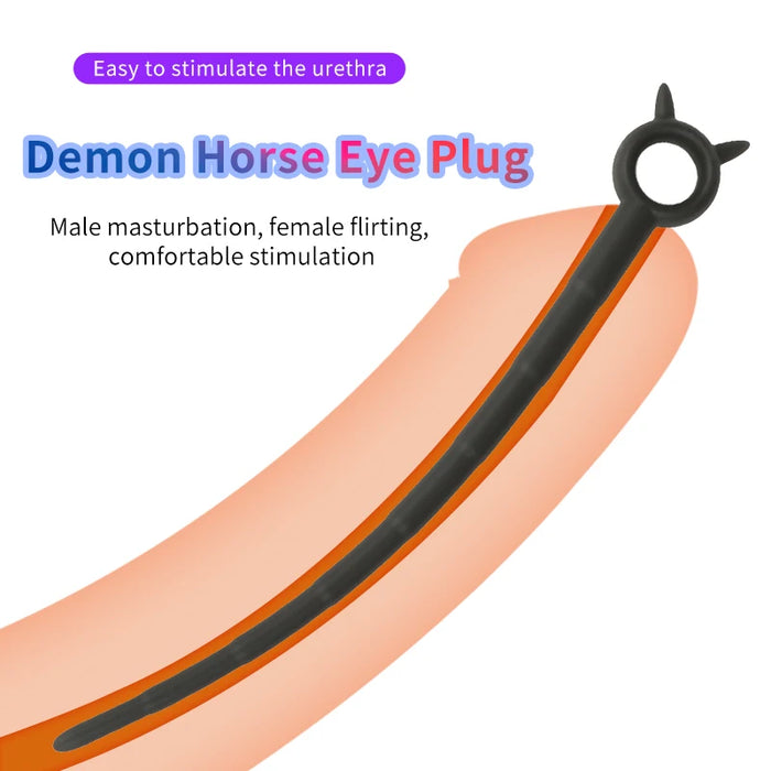 Silicone Horse Eye Penis Plug Urethra Beads Urethral Stimulator Sounding