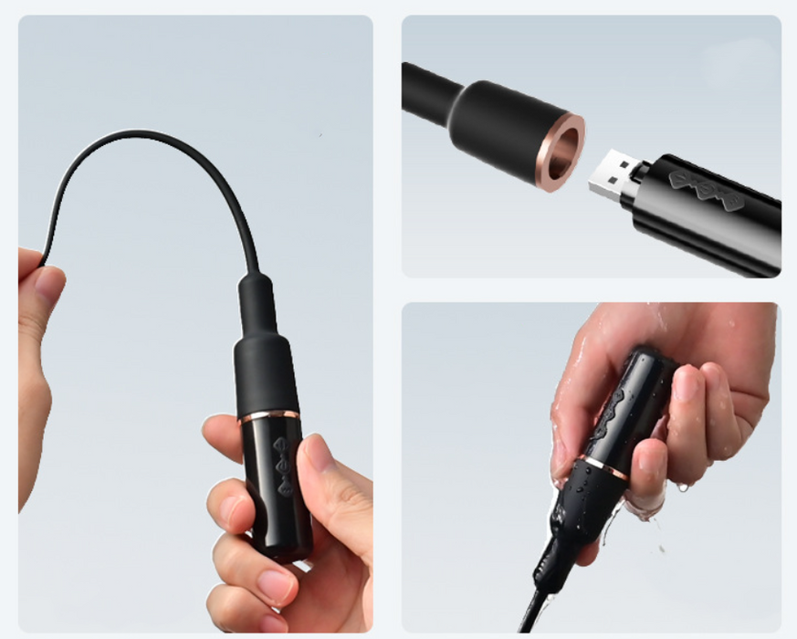 USB Rechargeable Vibrating Silicone Urethral Sound
